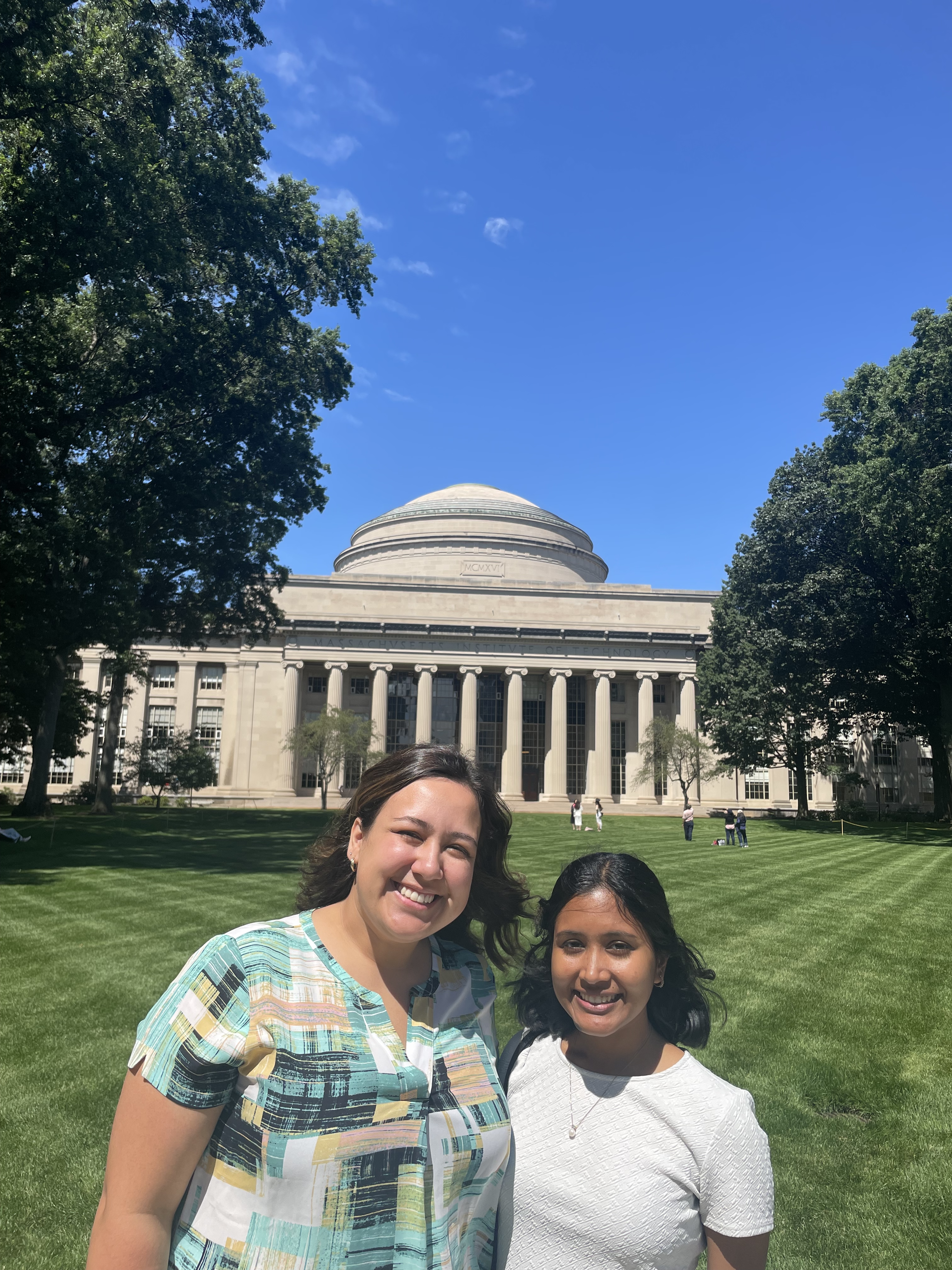 Ananya and Nicole in front of MIT